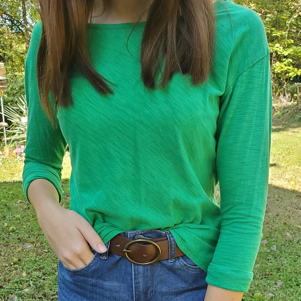 Patagonia cotton blend green top
